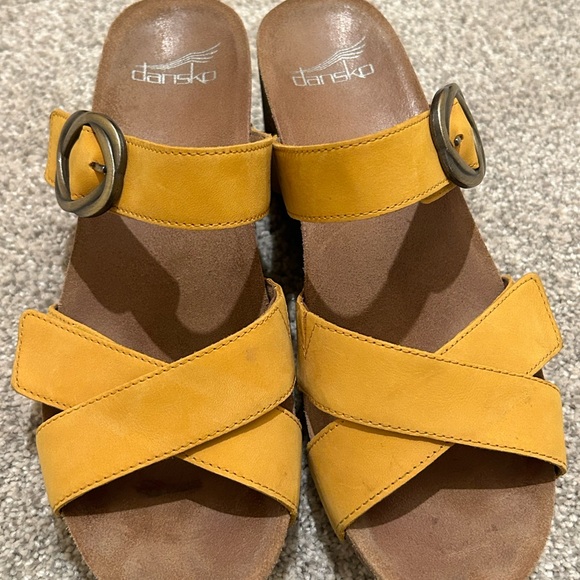 Dansko adjustable strap cork platform ssandals - Picture 3 of 6